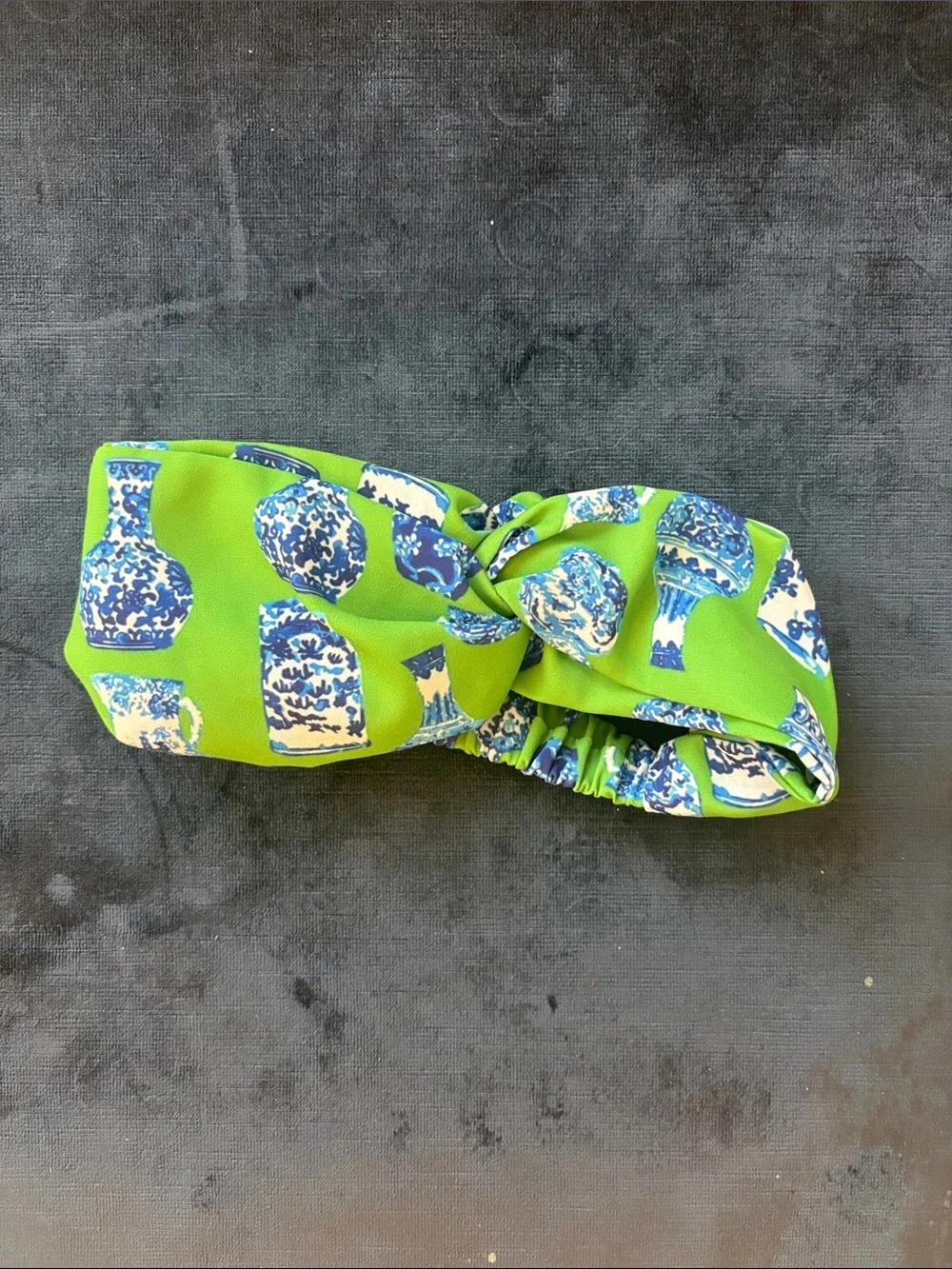 Chinoiserie Patterned Knot Headband